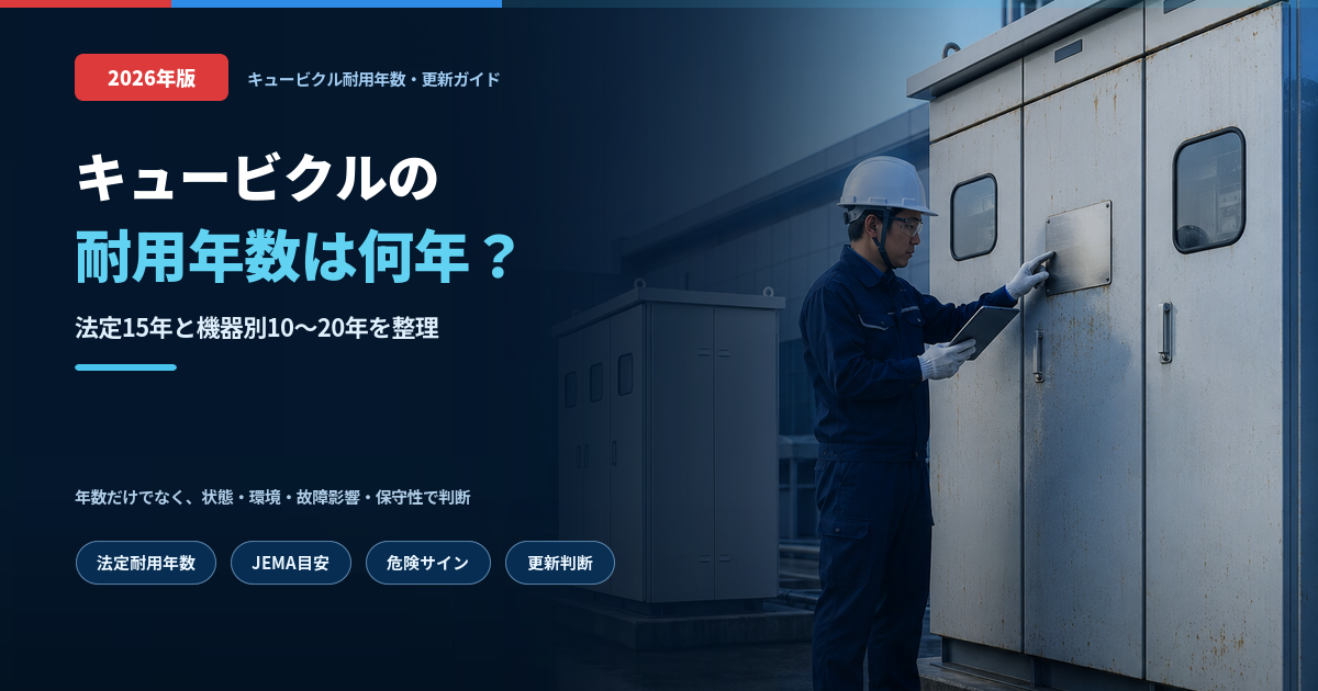 キュービクルの耐用年数と機器別の更新時期を解説するガイド